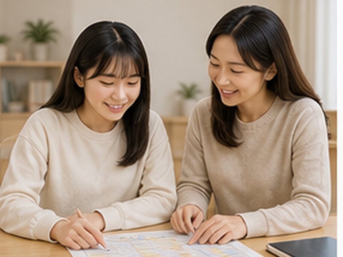 보건실에서 키와 몸무게를 확인하는 여학생