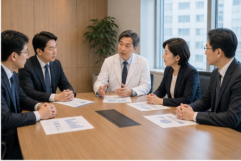 네트워크 운영과 경영 표준화를 논의하는 전략 회의