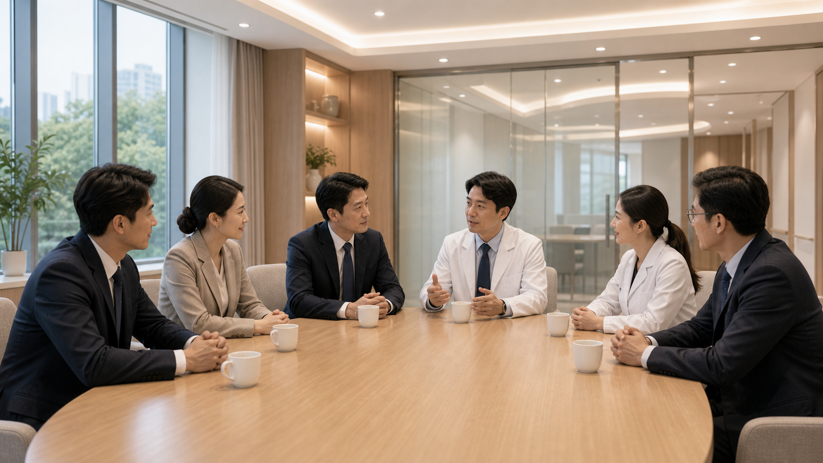 교통사고 간병 병원 장면