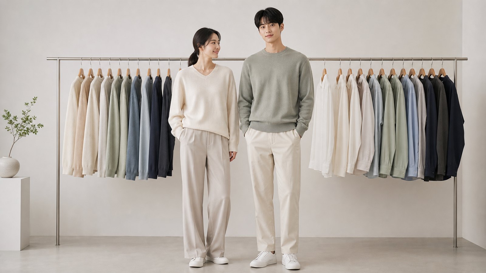 브라 사이즈를 확인하는 모습