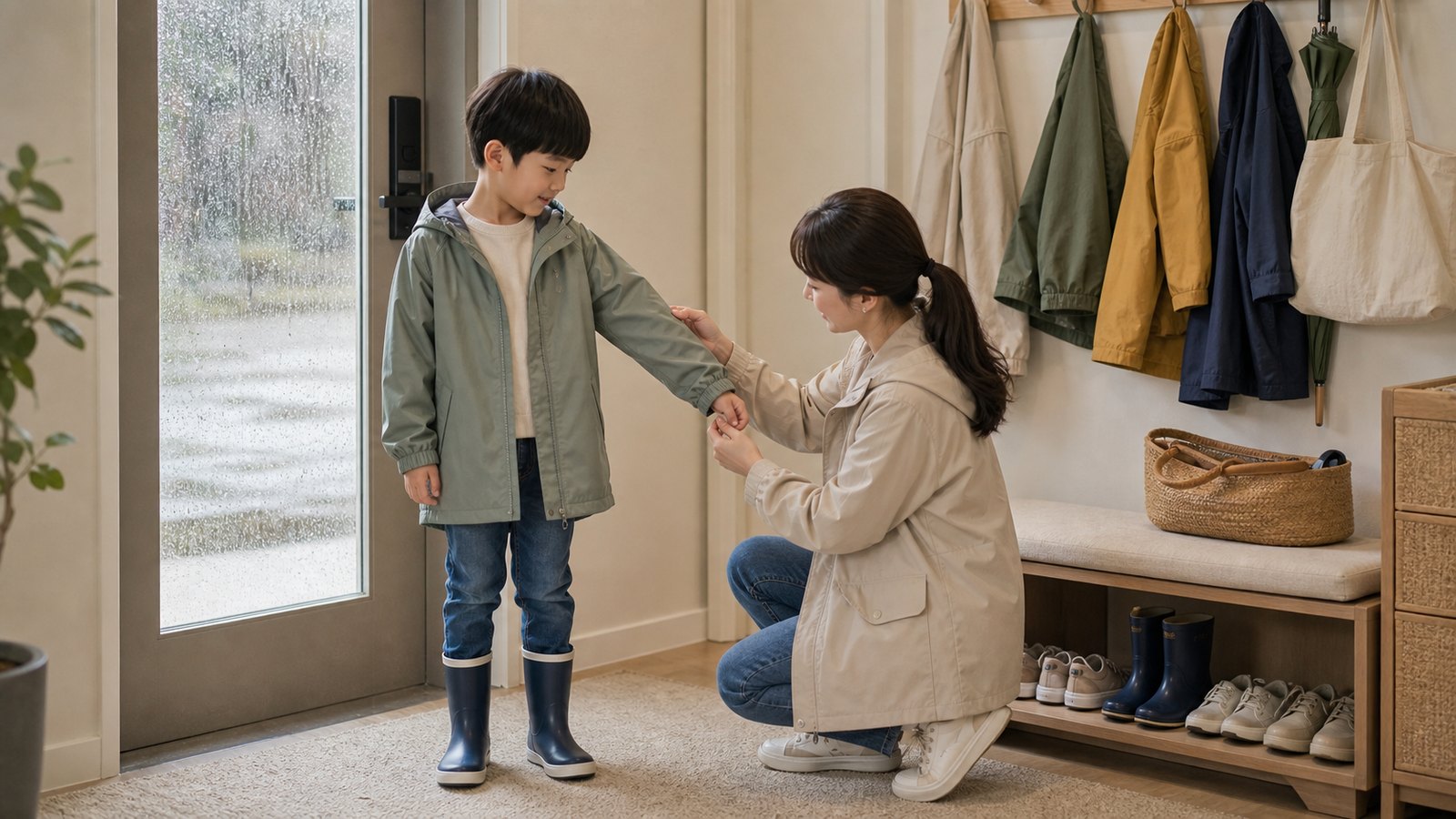 사이즈표로 인치와 호칭을 비교하는 모습