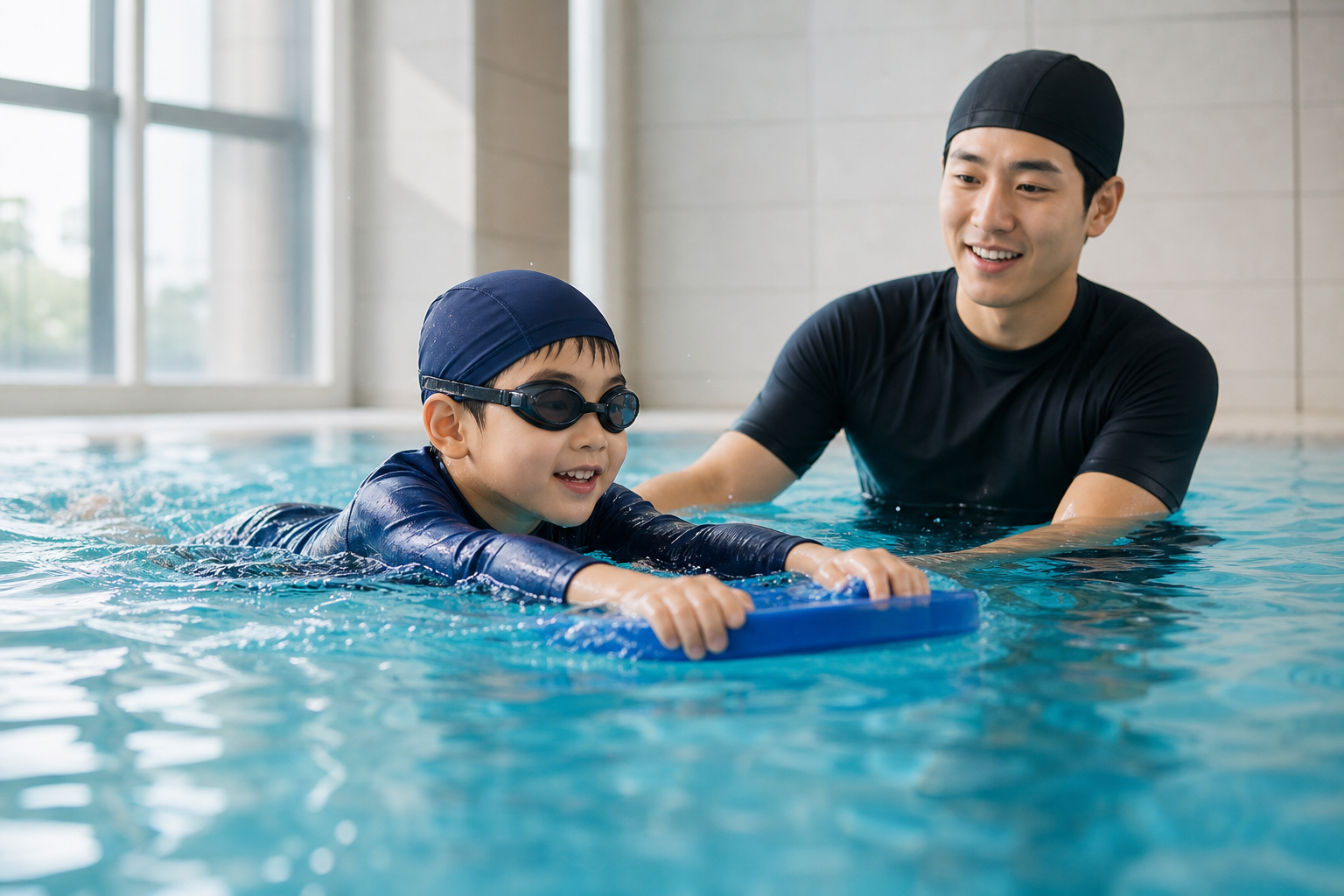수영으로 전신을 고르게 쓰는 성장기 운동