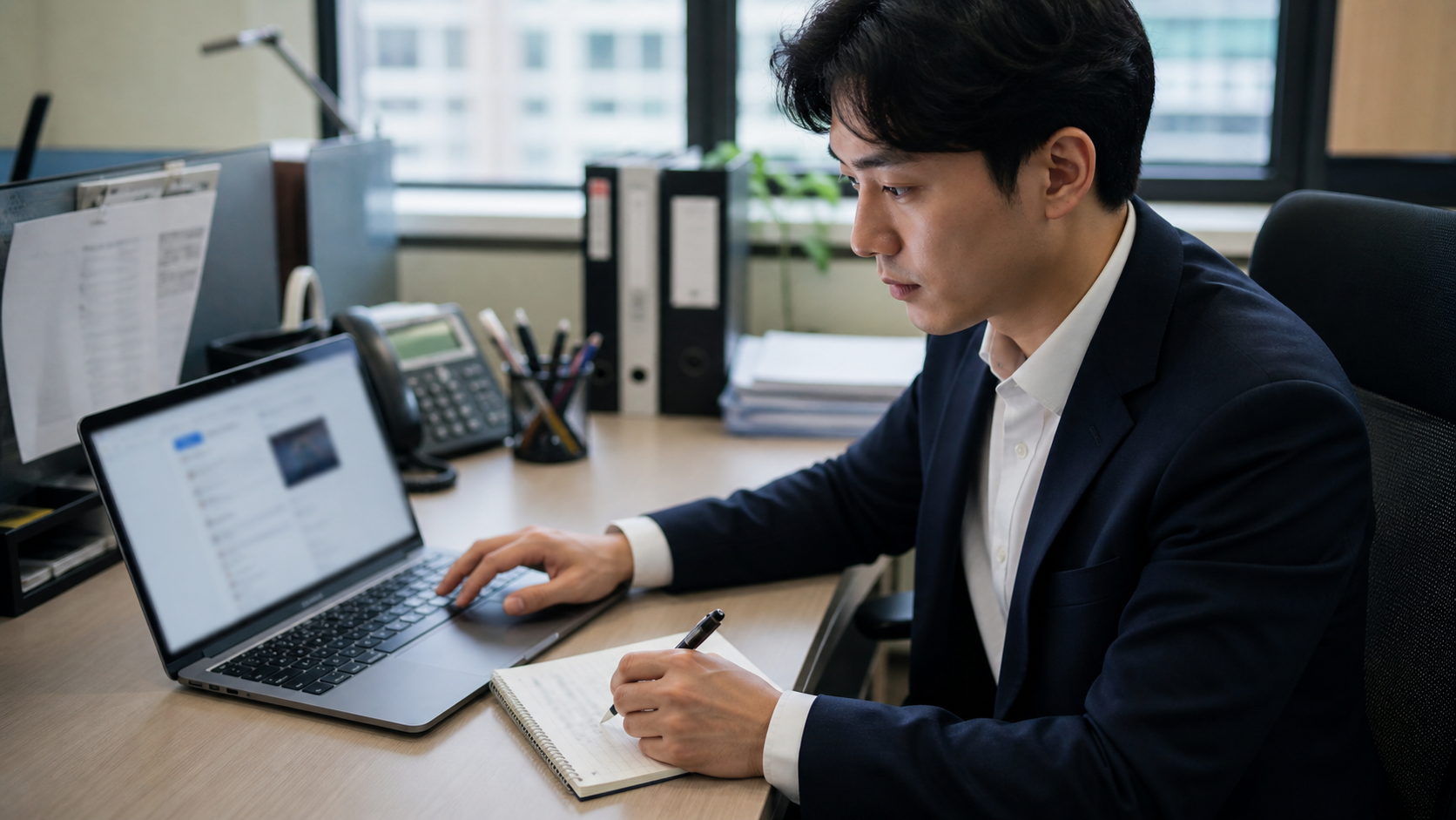 직장 내 괴롭힘 위자료 청구 사실관계를 자료별로 정리하는 모습
