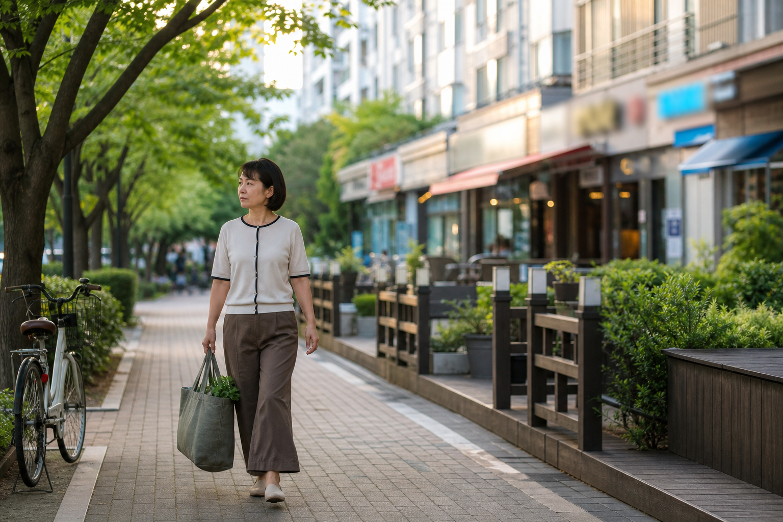 일산 신도시 거리 풍경과 상업지구