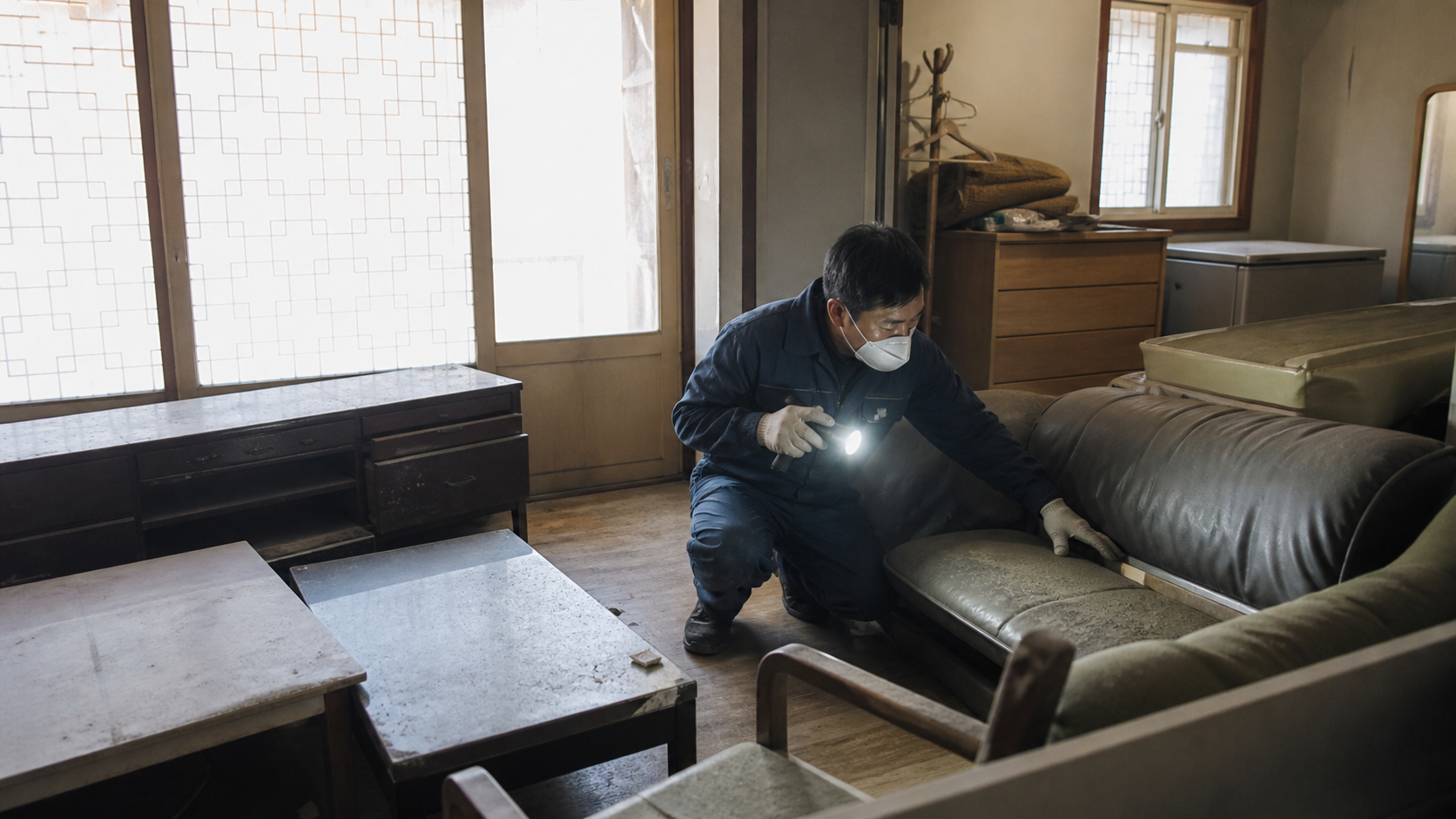 고독사 유품정리 비용 비교를 위해 자료를 정리하는 모습