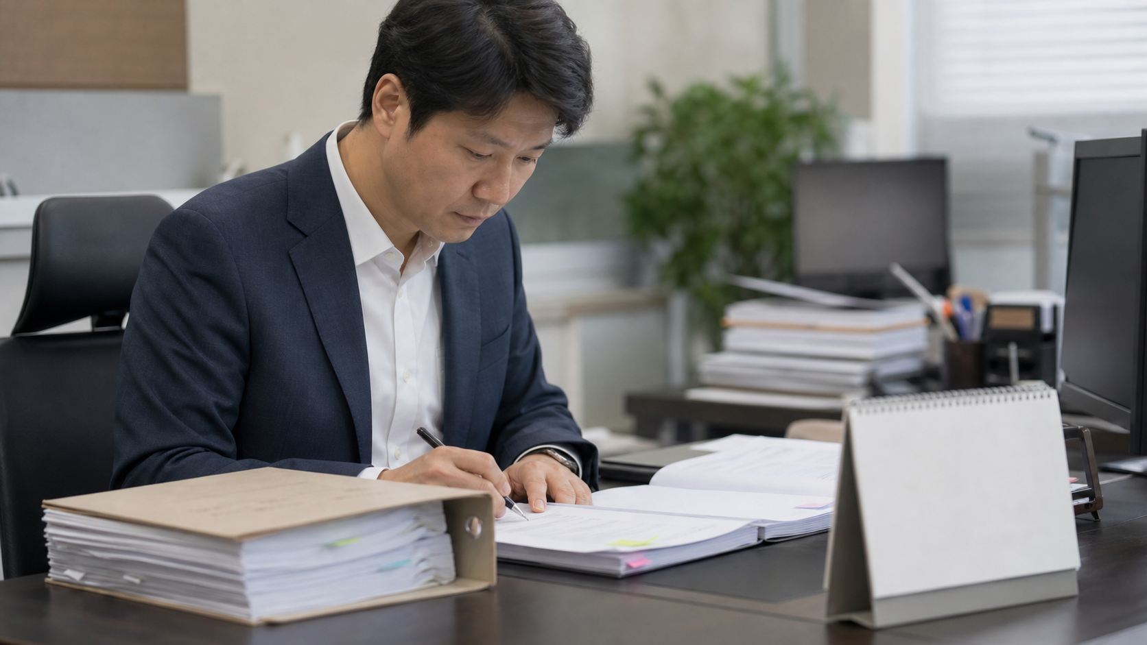 명도소송 화해 비용 관련 서류와 절차를 확인하는 장면