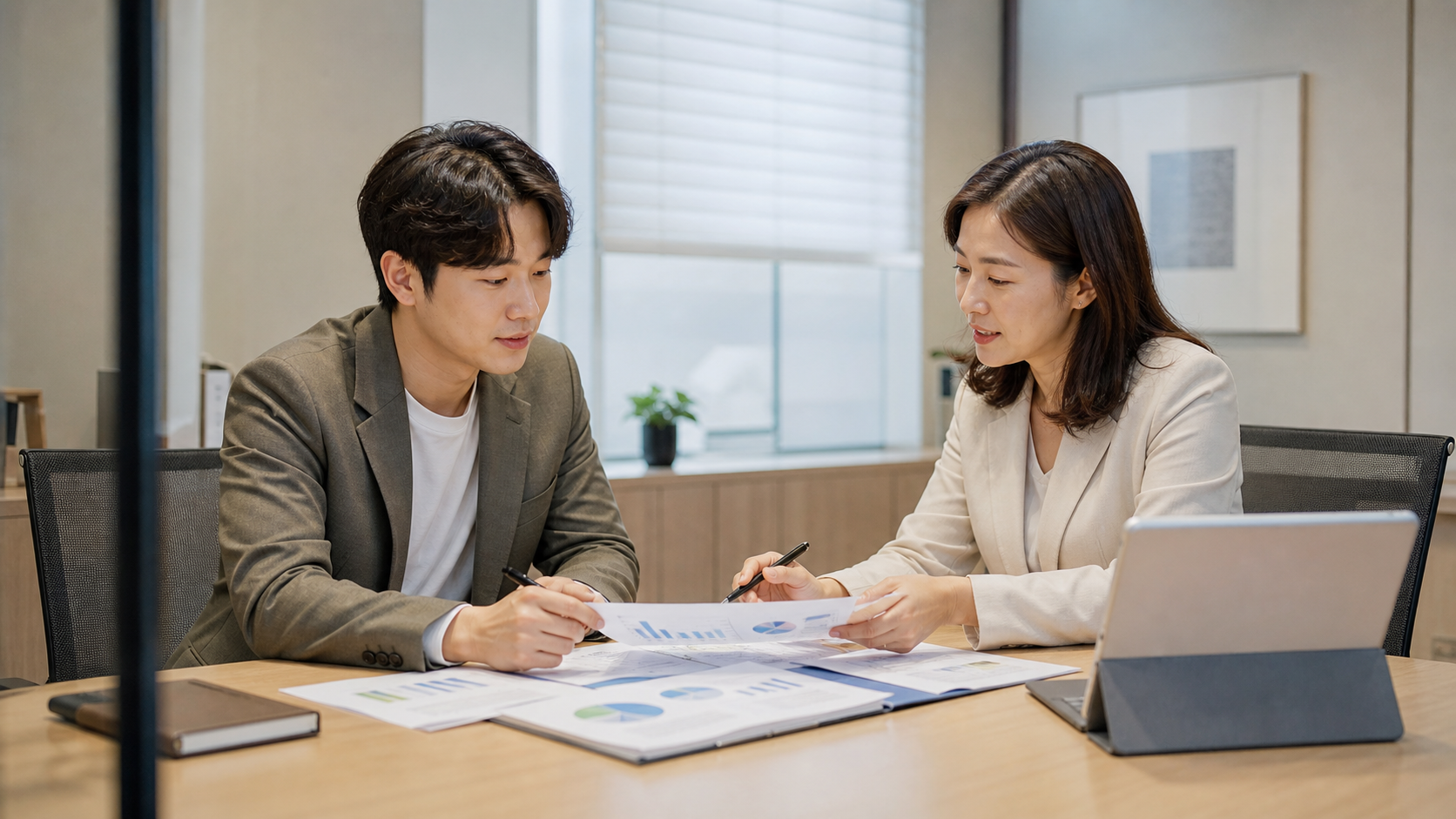 쇼핑몰 반품 정책 준비 항목을 검토하는 한국인 창업자
