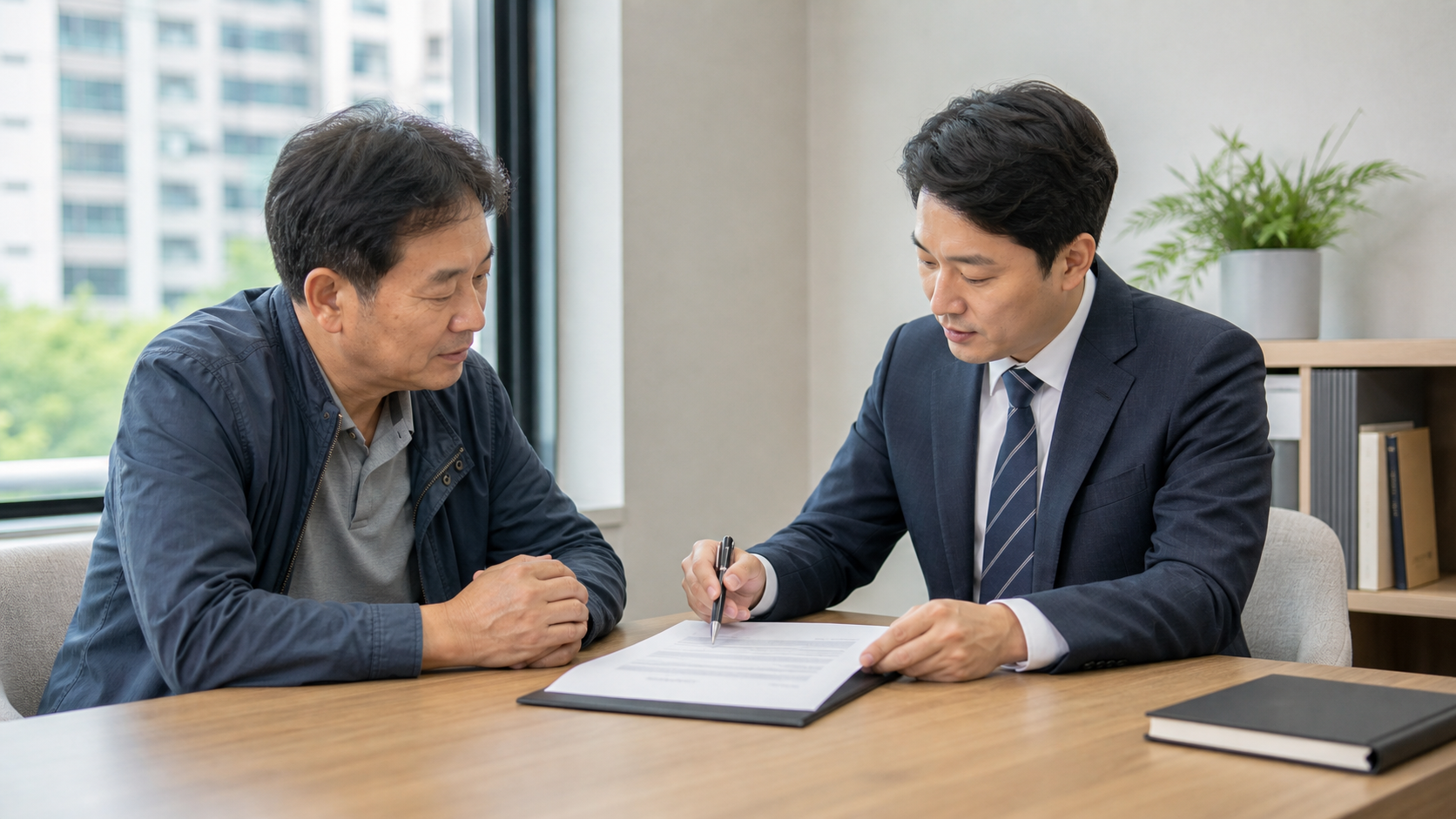 명도소송 송달료 비용 항목을 현장에서 점검하는 장면