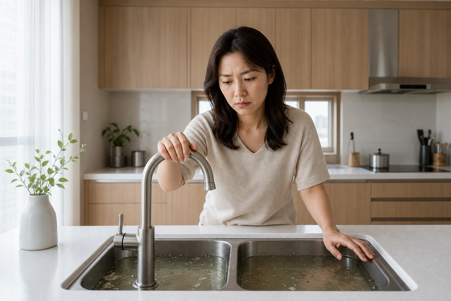 식당 그리스트랩 내부