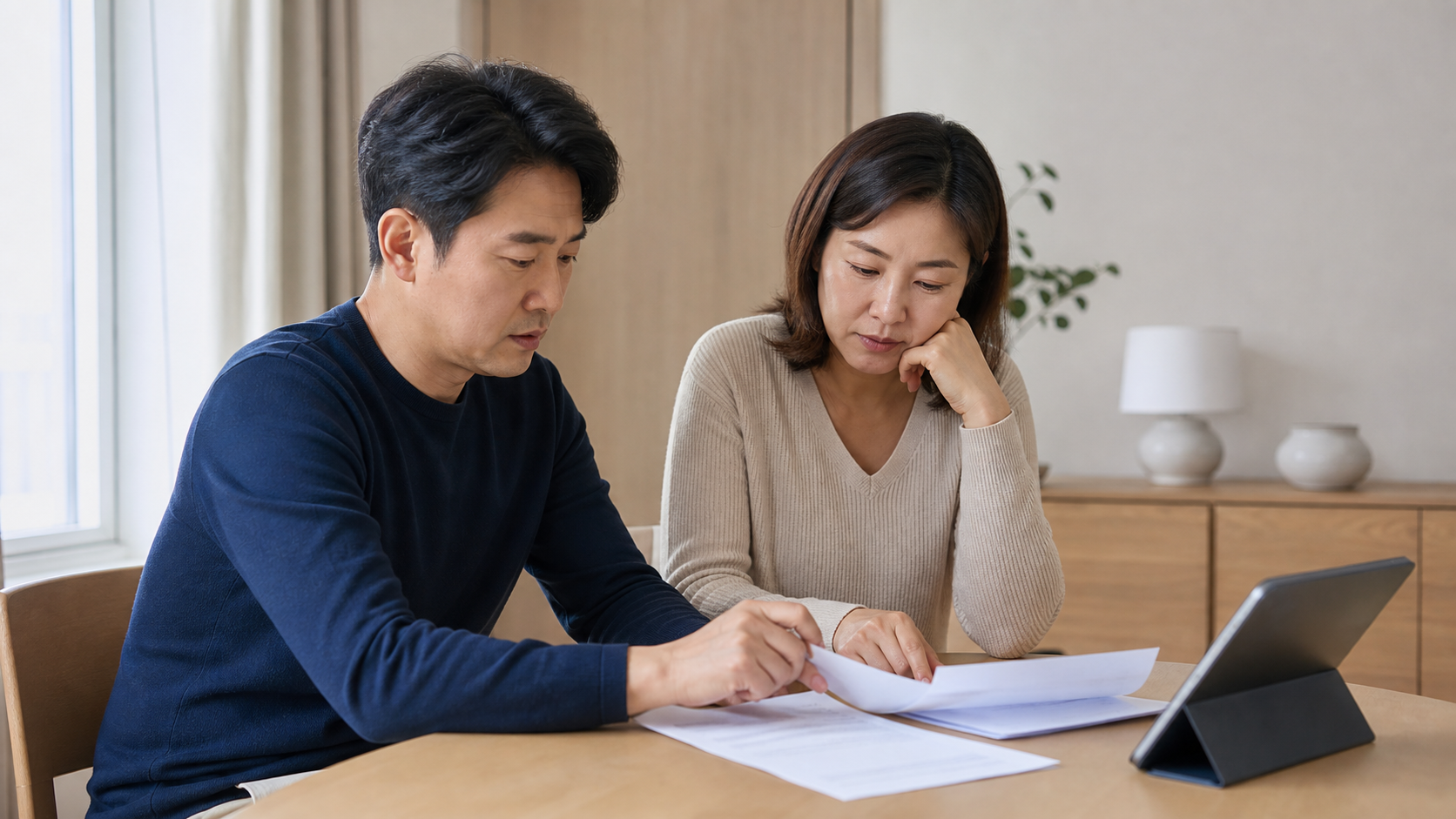 대구 협의이혼 절차 관련 자료를 차분히 검토하는 모습