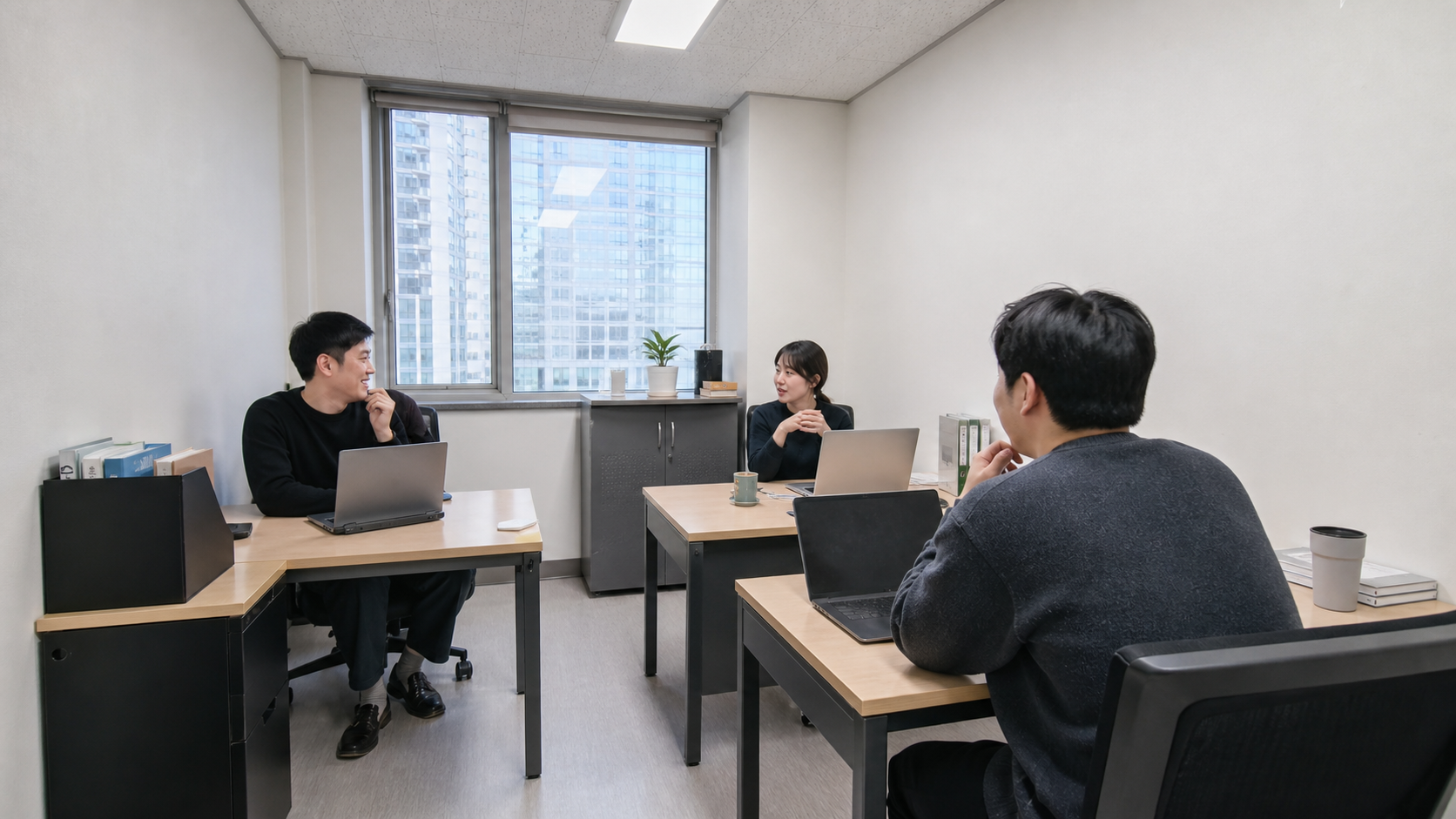 대전 공유오피스 단기임대 업무공간 확인