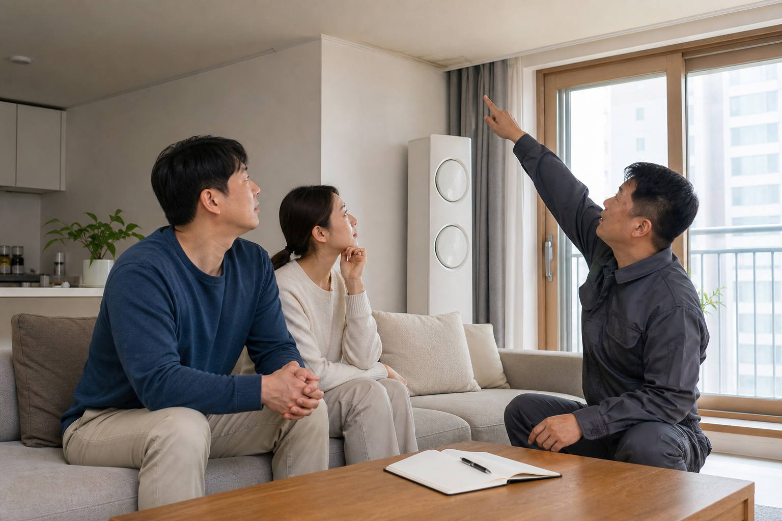 집수리 업체 유형별 비교를 위한 견적 검토 장면