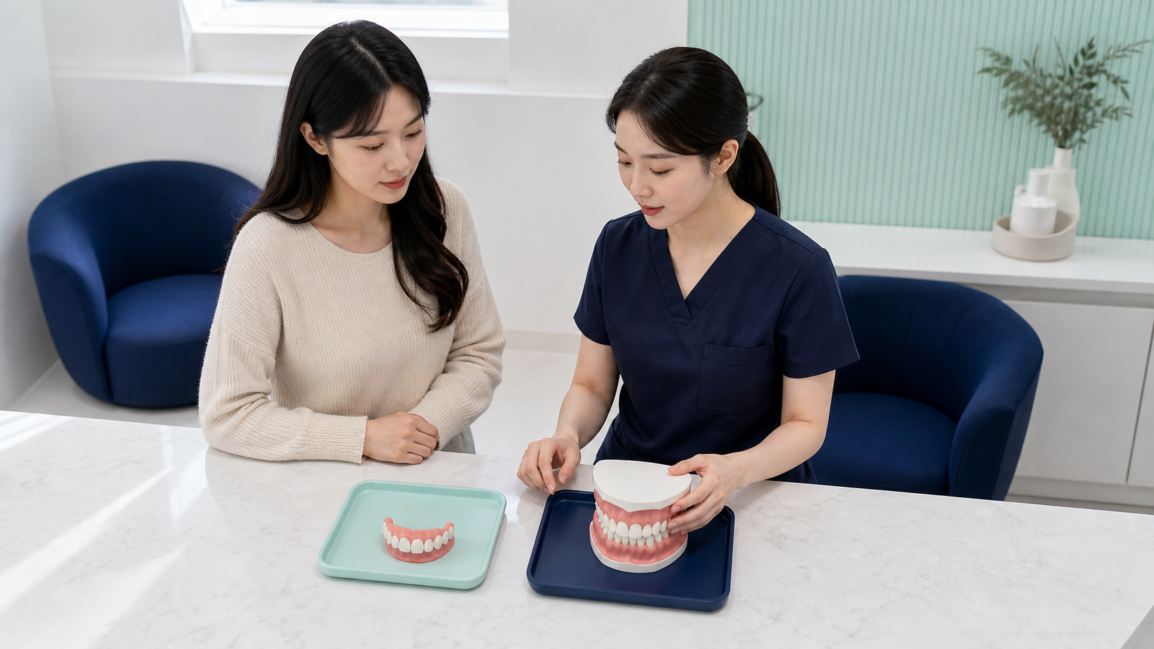 울산 청소년 치아교정 비교 항목 확인 장면