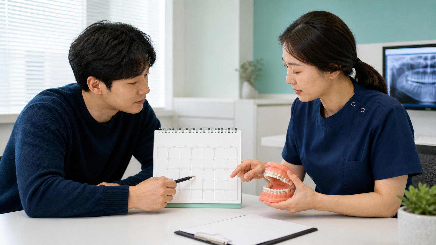 울산 교정 비용 상담 비교 항목 확인 장면