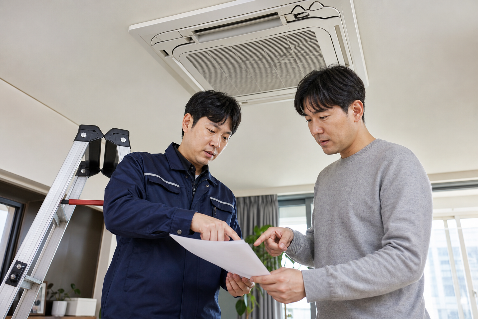 사무실 에어컨 청소 비용 견적 비교 참고 이미지