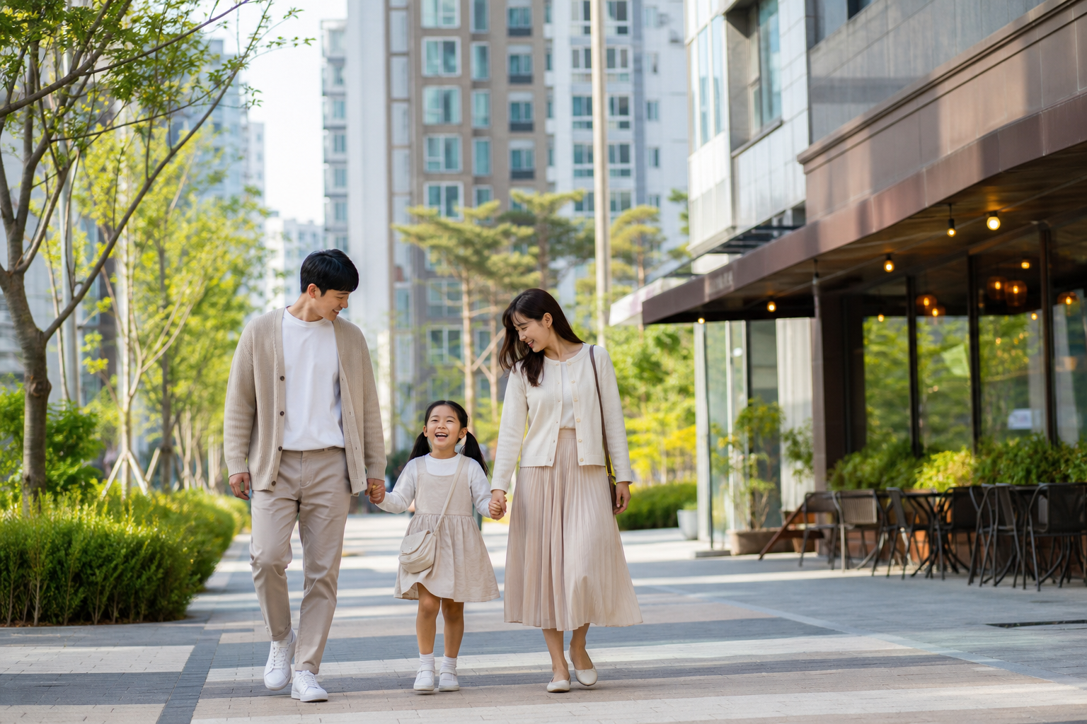 김해 장유 신도시 주거 단지와 상권 풍경