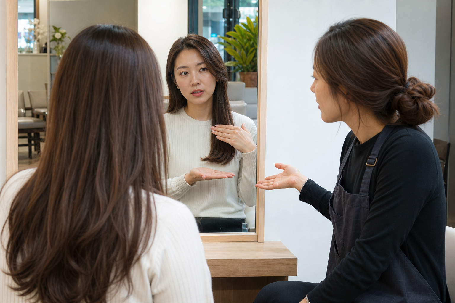 김해 여자 미용실 방문 동선을 살펴보는 장면