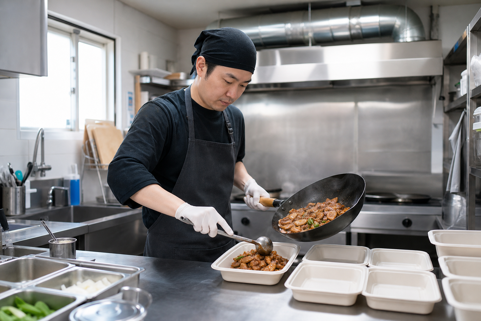 1인 배달 창업 준비 과정을 보여주는 실사 사진
