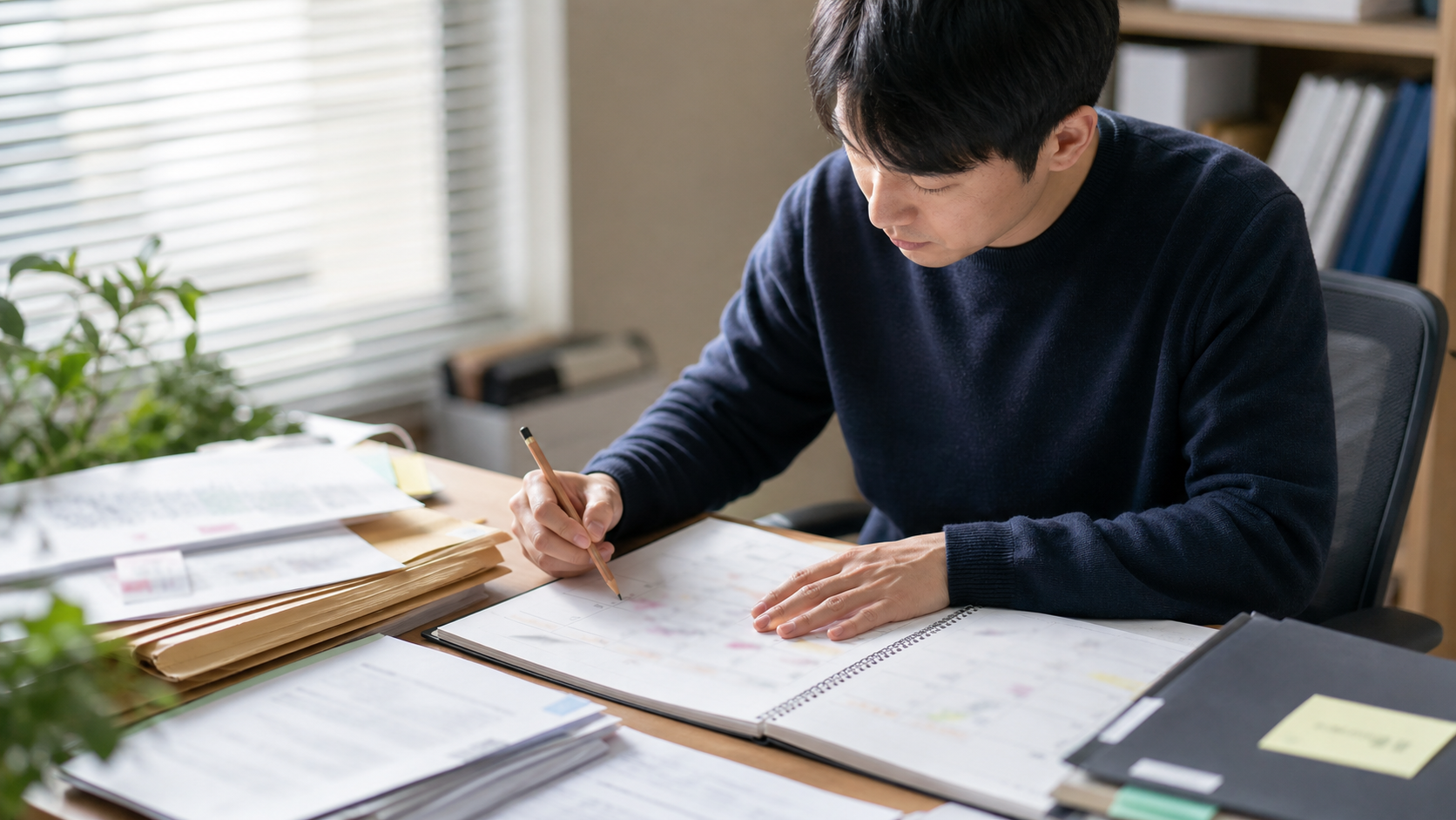개인회생 기각 사유 확인을 위해 서류를 대조하는 모습