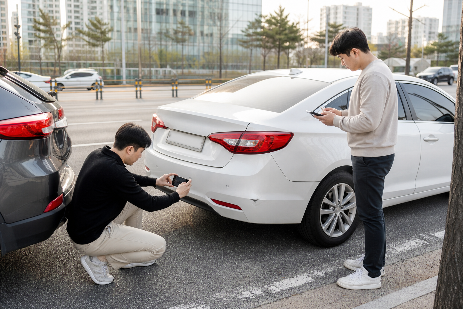 자동차보험 운전자 연령 비교 관련 조건을 점검하는 자동차 생활 장면