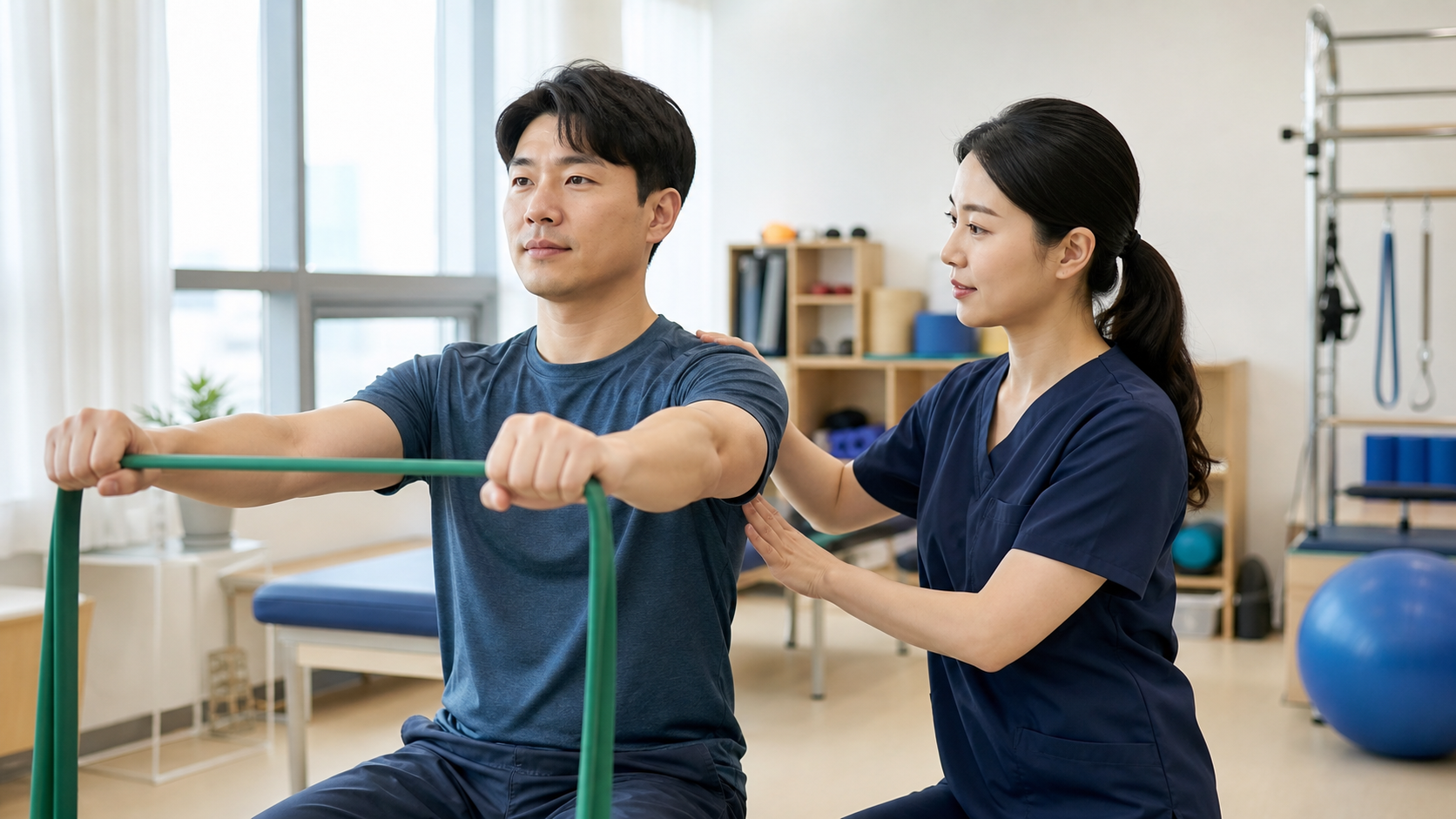 재활 운동 클리닉 비용 상담과 평가 장면
