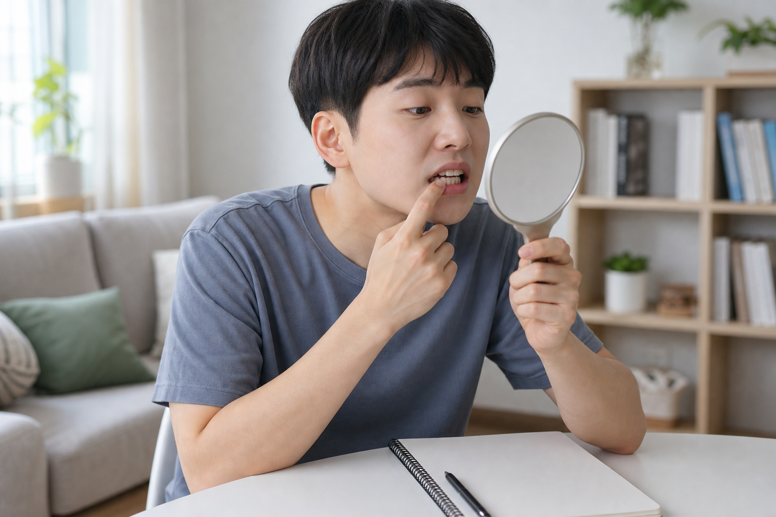 김해 장유 치과 정보를 확인하는 장면