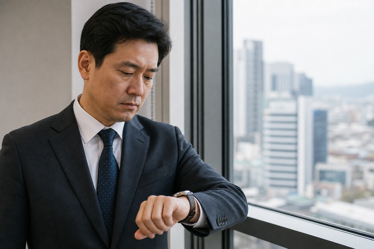 음주운전 2회 적발 면허취소 준비 자료를 살펴보는 장면