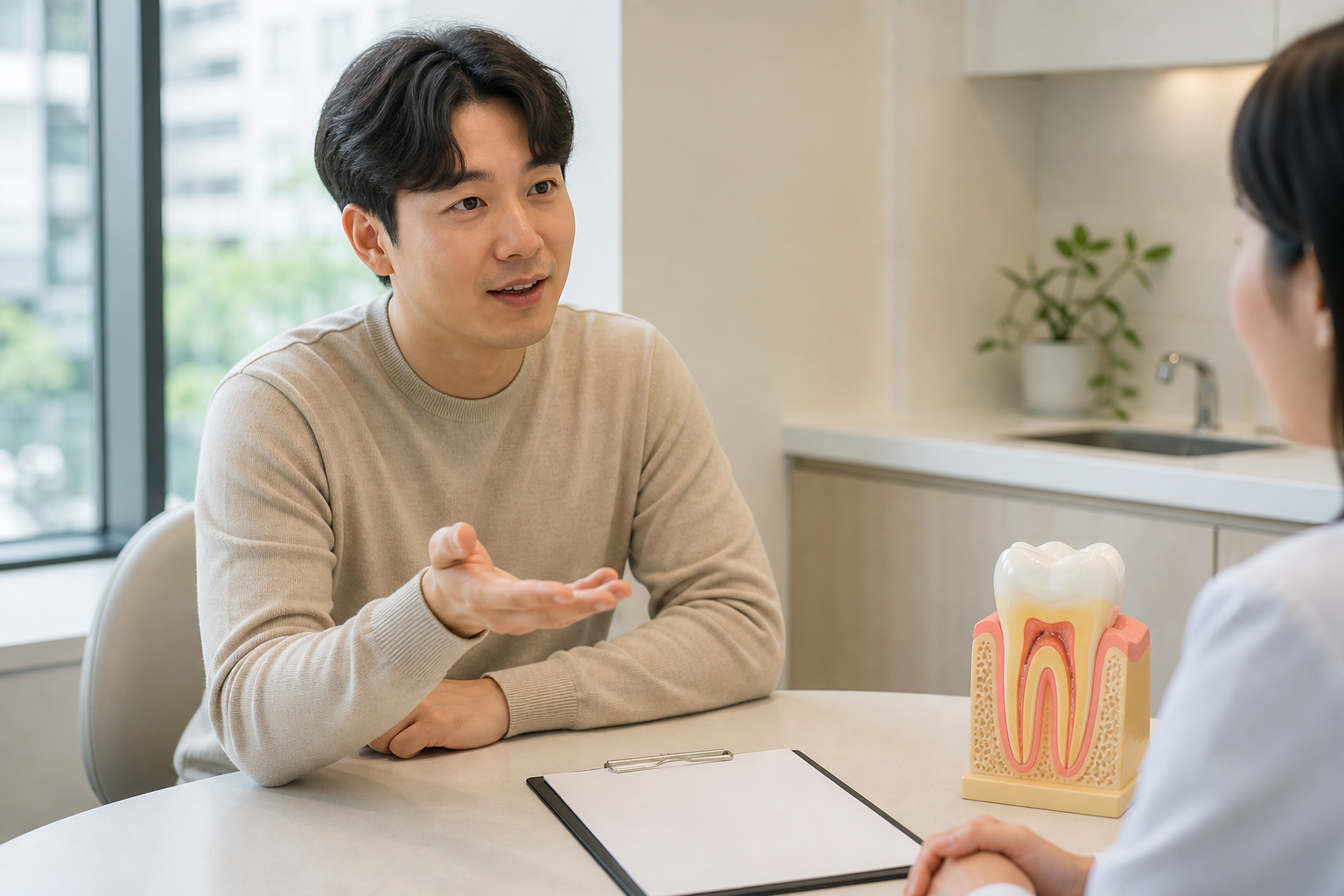 김해 잇몸치료 치과 상담 준비 이미지
