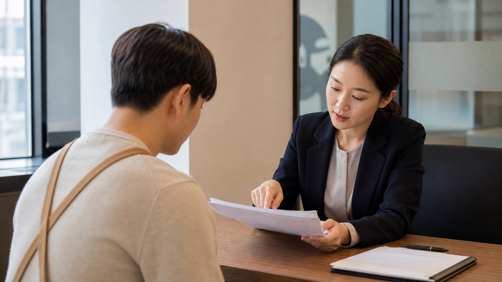 개인사업자 시설자금 대출 조건 신청 전 비용과 서류를 비교하는 모습