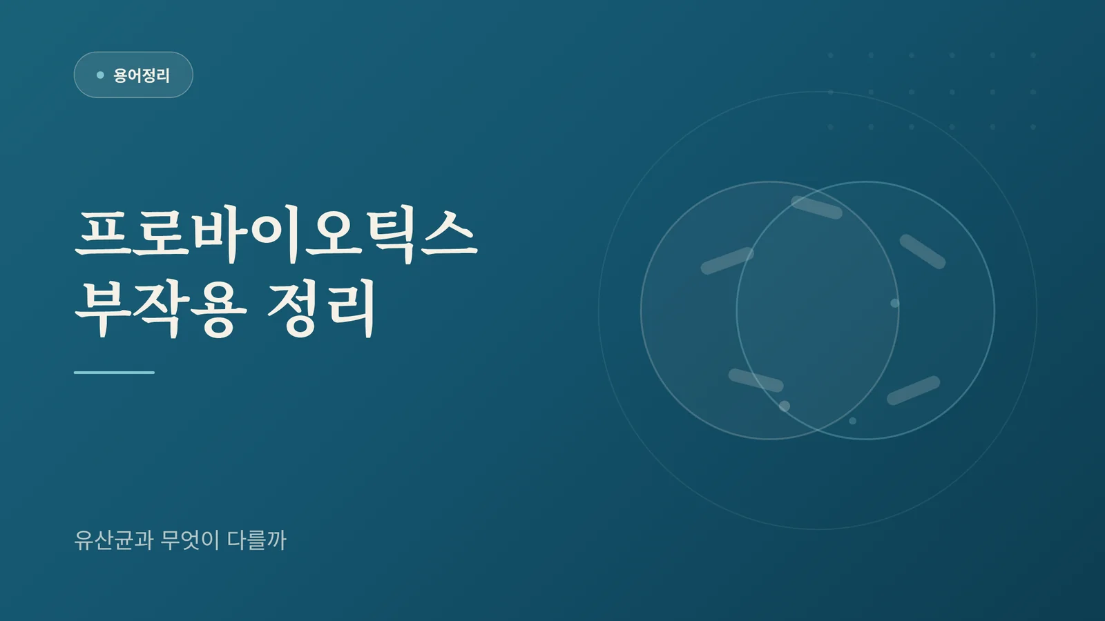 프로바이오틱스 부작용 정리 이미지