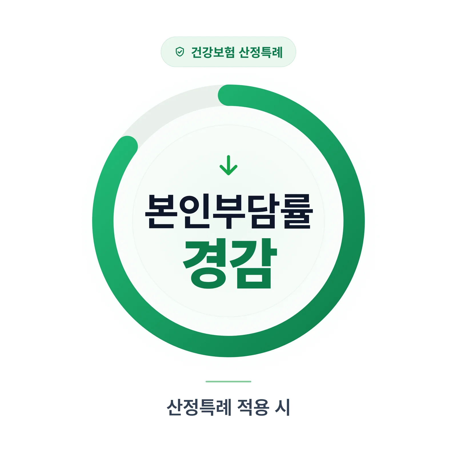 산정특례 본인부담률 경감 게이지 인포그래픽