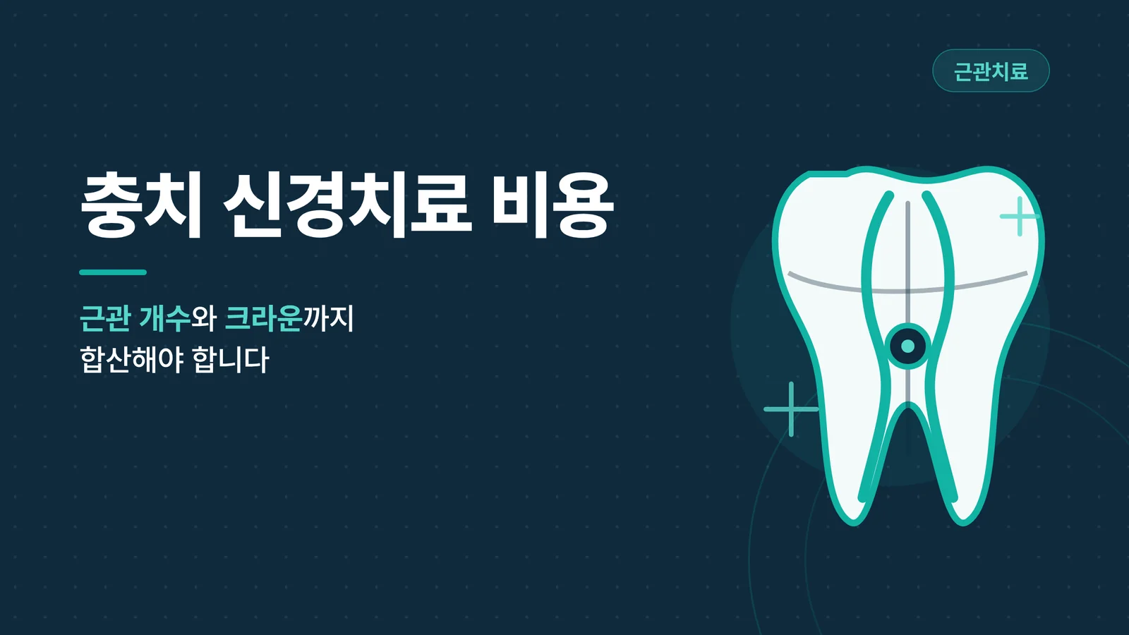 신경치료 비용 계산 썸네일: 근관 개수와 크라운까지 합산