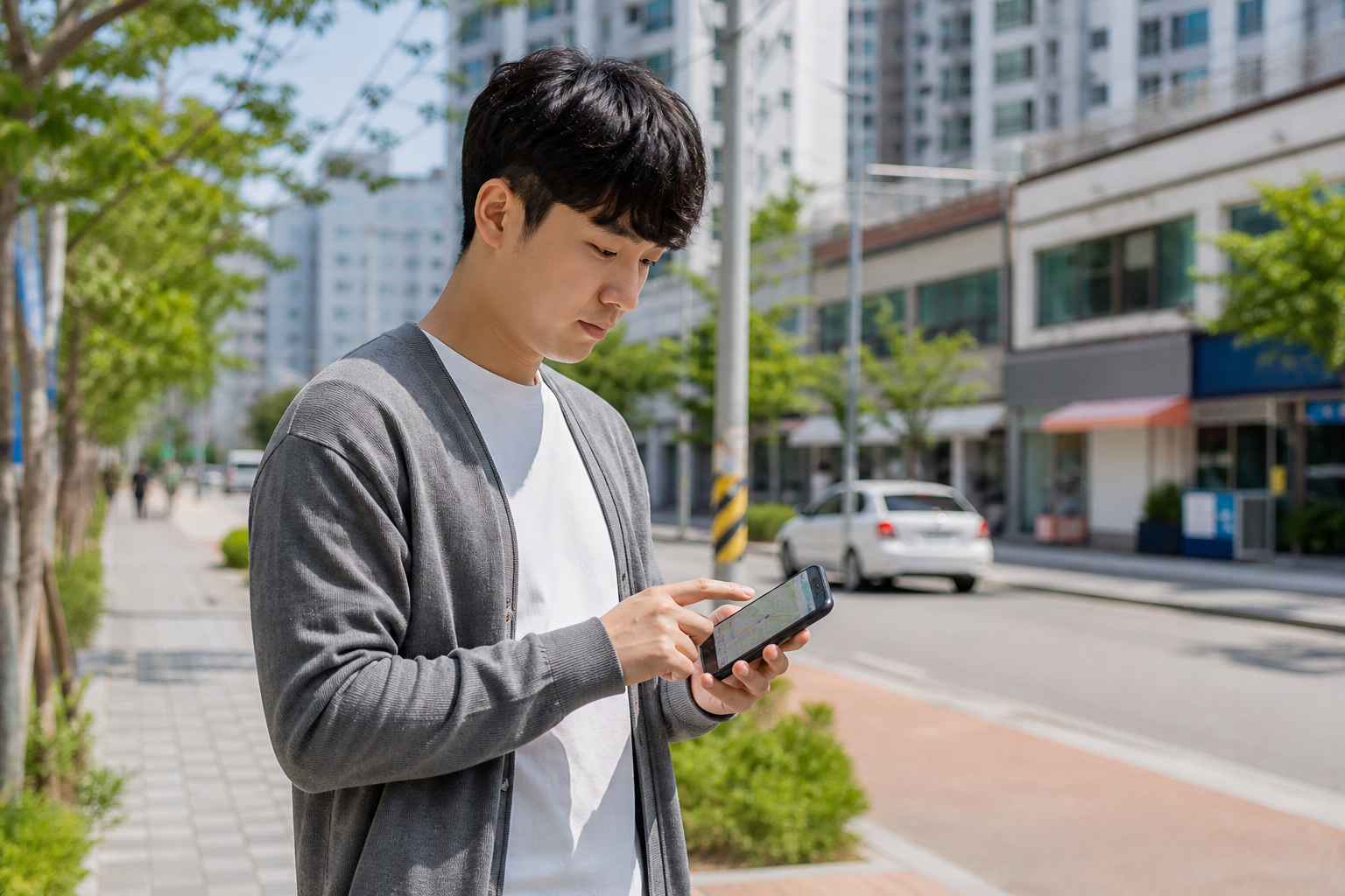 김해 보철치료 치과 정보를 확인하는 장면