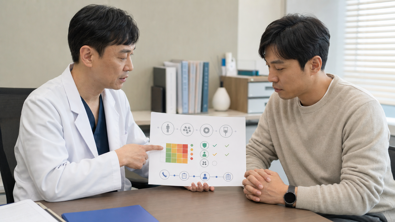 안전성 관련 상담 확인 장면