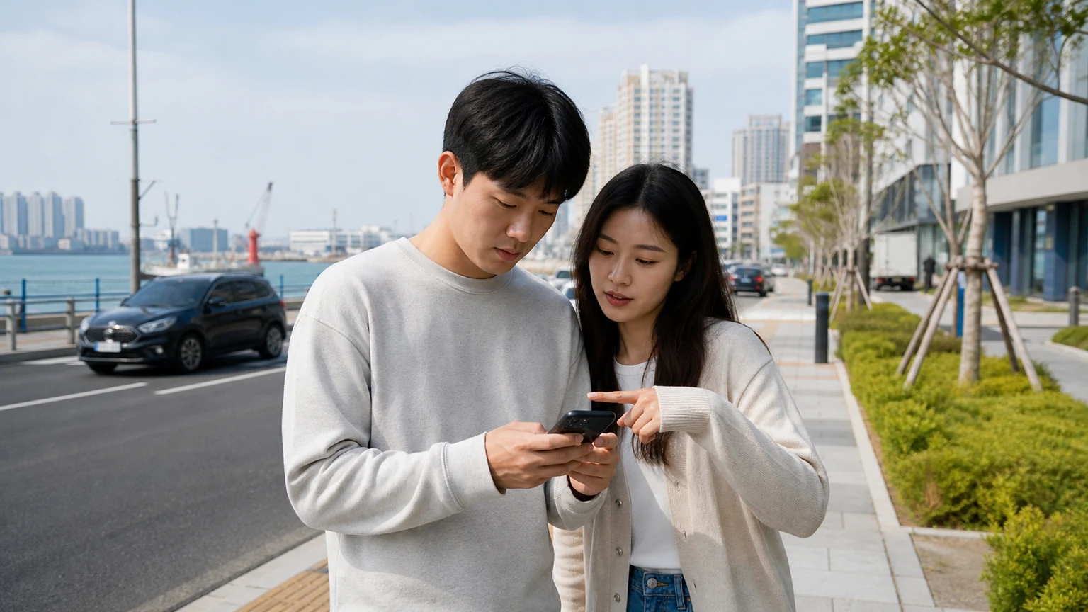 울산 동구에서 치과 위치 정보를 확인하는 생활 장면