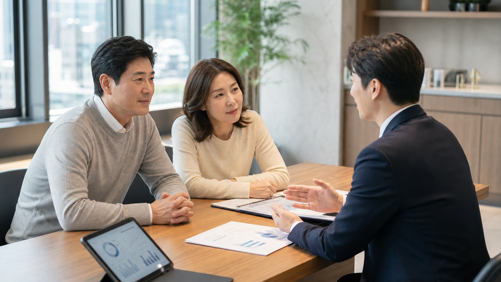 여권·달러·서류가 놓인 책상
